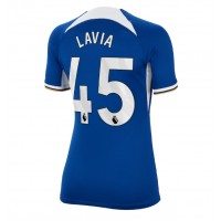 Chelsea Romeo Lavia #45 Domáci Ženy futbalový dres 2023-24 Krátky Rukáv